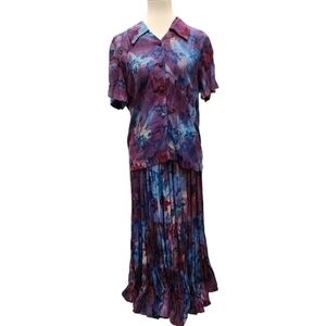 Sedona clothing company two piece skirt blouse